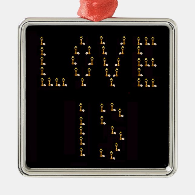 Love Is Metal Ornament (Front)