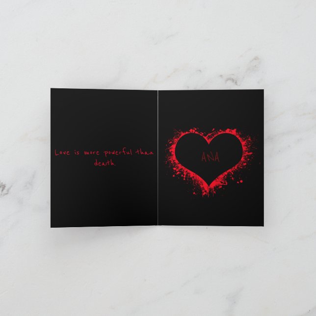 Love is more powerful than death holiday card (Inside)