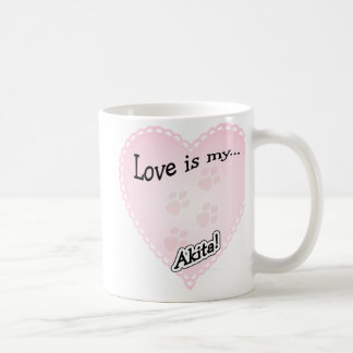 Love is My Akita Coffee Mug