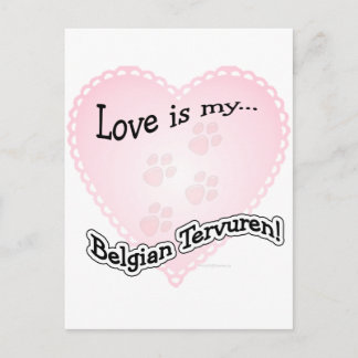 Love is My Belgian Tervuren Postcard