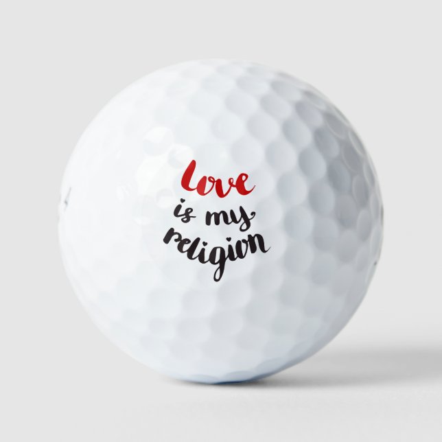 Love Is My Religion Golf Balls (Front)