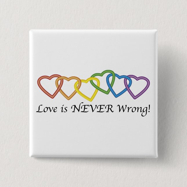 Love is never wrong button (Front)