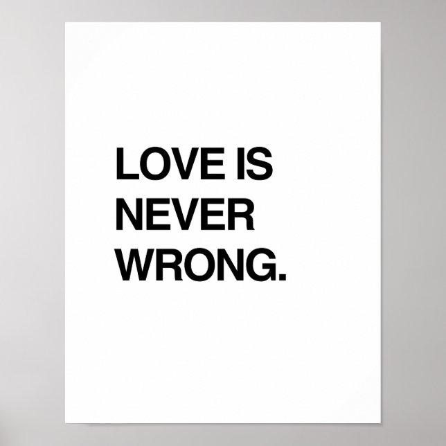 LOVE IS NEVER WRONG POSTER (Front)