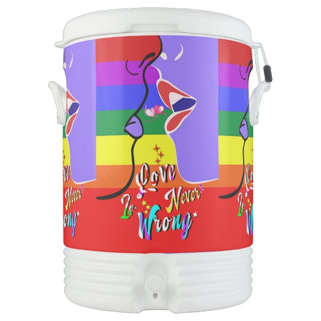 Love Is Never Wrong pride Beverage Cooler (Front)