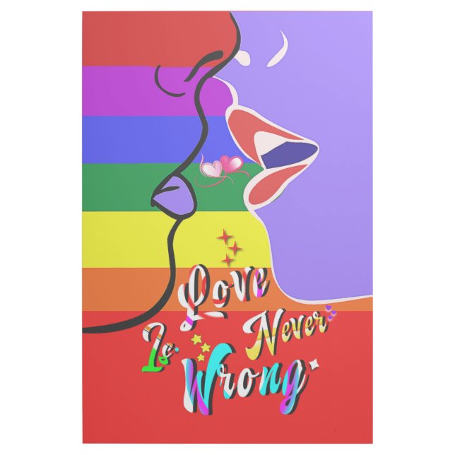 Love Is Never Wrong pride Gallery Wrap (Front)