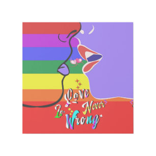 Love Is Never Wrong pride Gallery Wrap