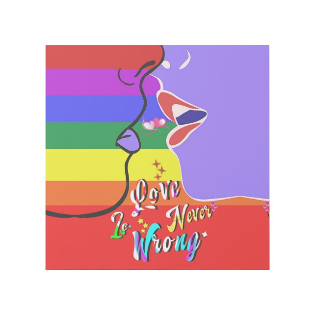 Love Is Never Wrong pride Gallery Wrap (Front)