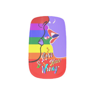 Love Is Never Wrong pride Minx Nail Art