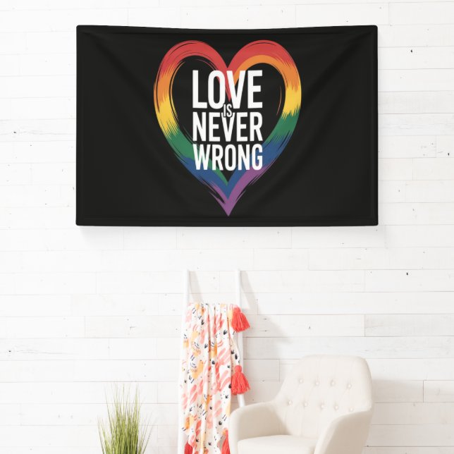 Love is never wrong Pride Month LGBT Banner (Insitu)