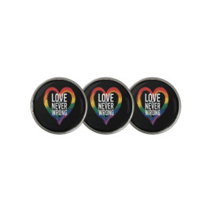 Love is never wrong Pride Month LGBT Golf Ball Marker