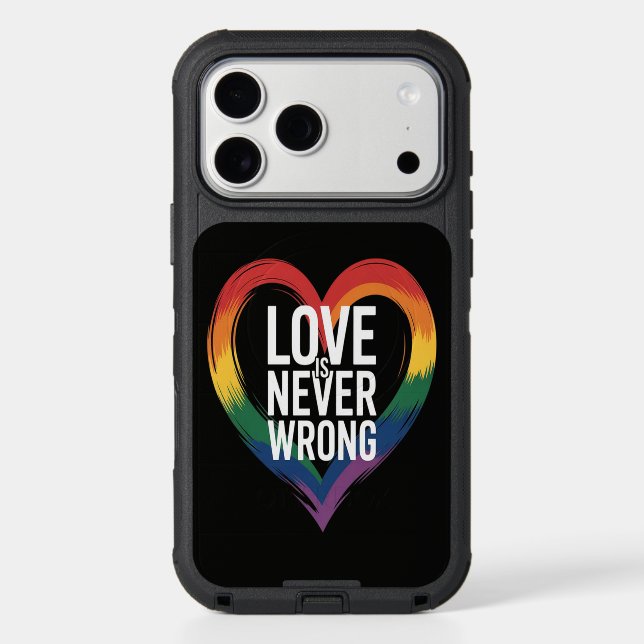 Love is never wrong Pride Month LGBT Otterbox iPhone Case (Back)