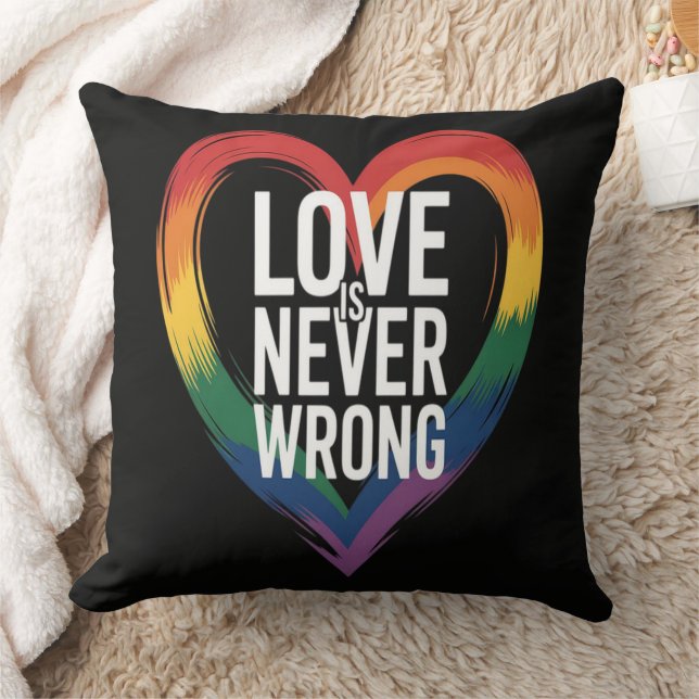 Love is never wrong Pride Month LGBT Throw Pillow (Blanket)