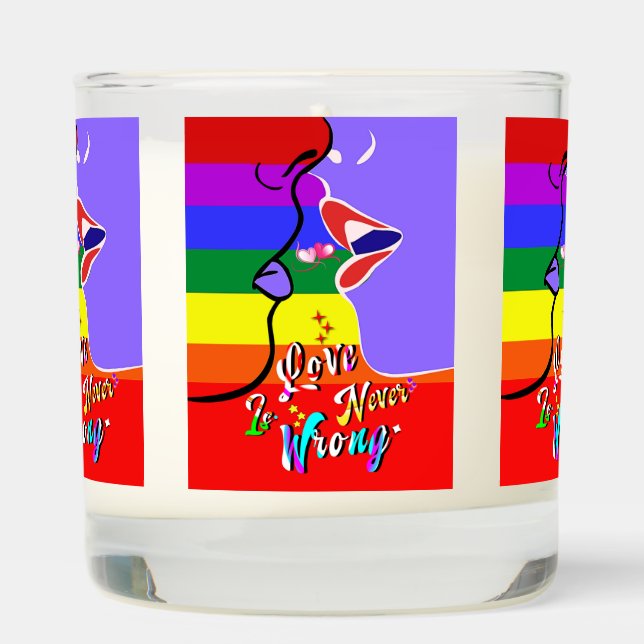 Love Is Never Wrong pride Scented Candle (Right)