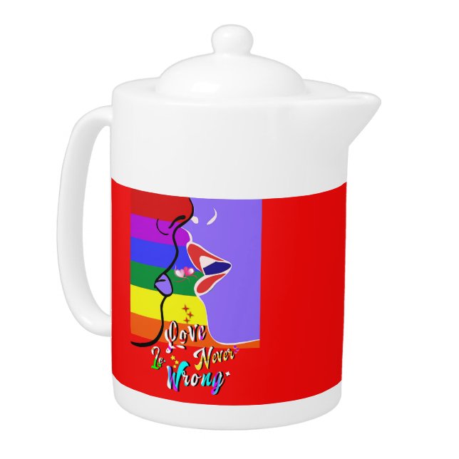 Love Is Never Wrong pride Teapot (Left)