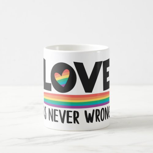 Love is never wrong rainbow LGBTQ pride month Coffee Mug