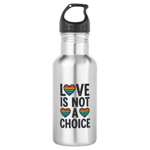 Love Is Not a Choice Rainbow Pride Vintage Shirt D Stainless Steel Water Bottle