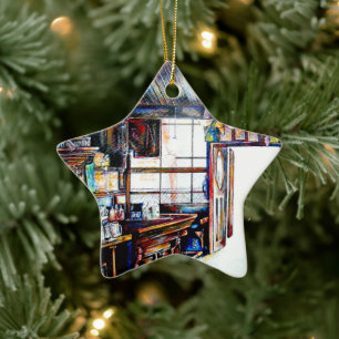 Love is Not a Wall, It's a Bridge Ceramic Ornament