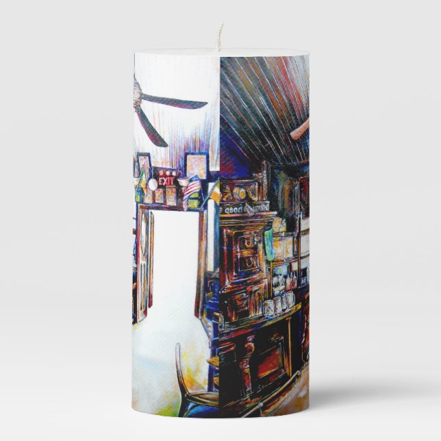 Love is Not a Wall, It's a Bridge Pillar Candle (Front)