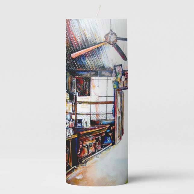 Love is Not a Wall, It's a Bridge Pillar Candle (Front)