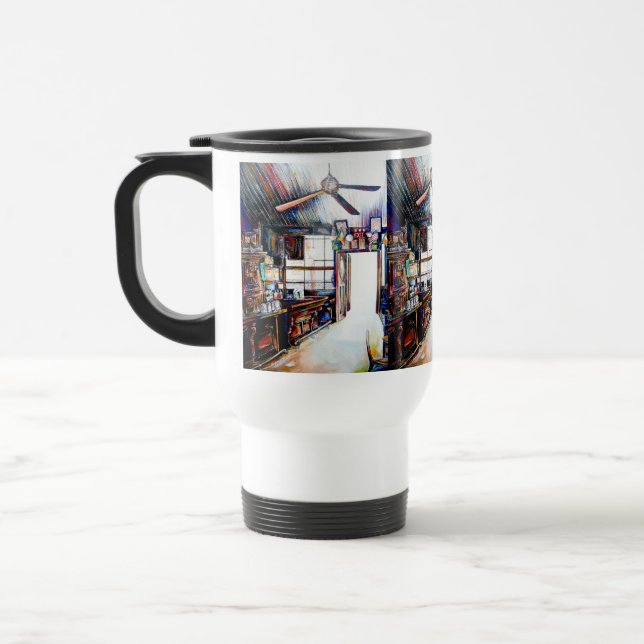 Love is Not a Wall, It's a Bridge Travel Mug (Left)