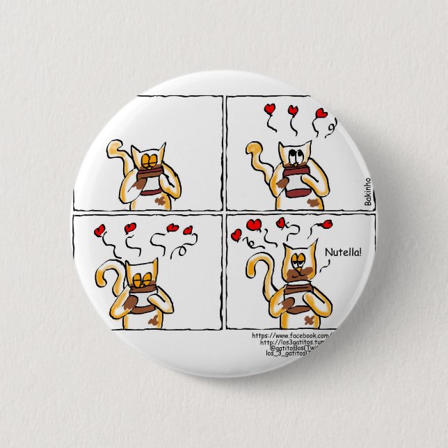 Love is Nutella Pinback Button (Front)