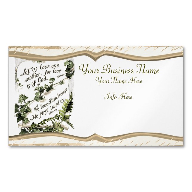 Love Is Of God Business Card Magnet (Front)