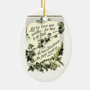 Love Is Of God Ceramic Ornament