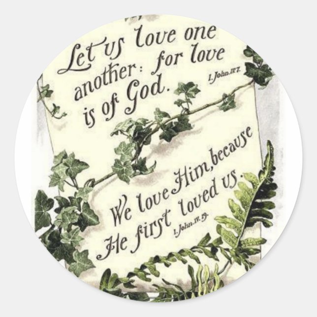 Love Is Of God Classic Round Sticker (Front)