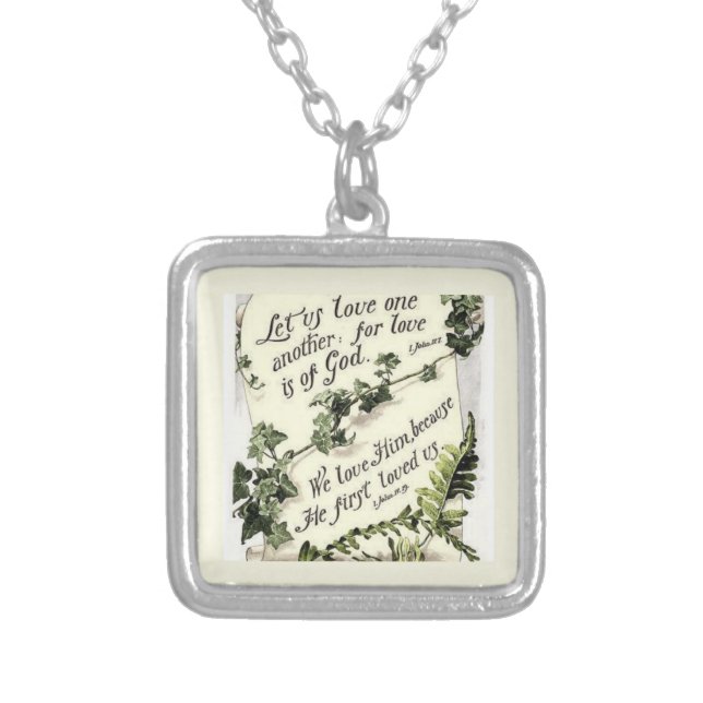Love Is Of God Silver Plated Necklace (Front)