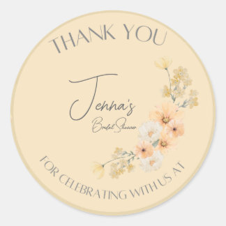 Love is on Bloom Wedding Shower stickers