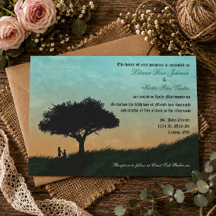 Love is on the Horizon Sunset Wedding  Invitation