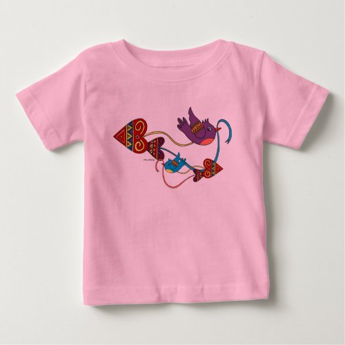 Love is on the Way Ukrainian Folk Art Baby T_Shirt