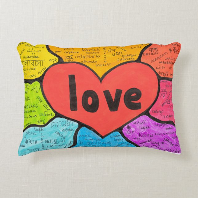 Love is Our Language Accent Pillow (Front)