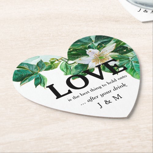 Love is Passiflora Serenity  Paper Coaster