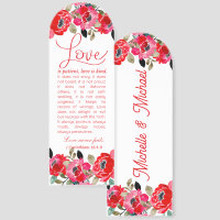 Love is Patient 1 Cor 13 Personalize Red Floral