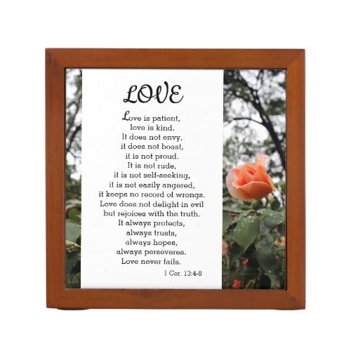 Love is Patient 1 Corinthians 134_8 Desk Organize Desk Organizer