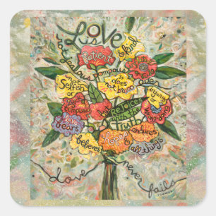 Love is Patient, 1 Corinthians 13:4-8 sticker