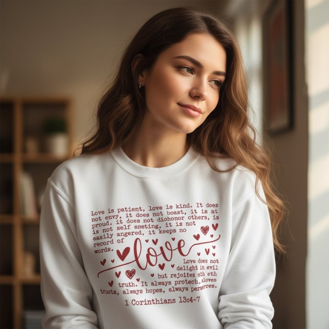 Love Is Patient 1 Corinthians 13 Christian Faith  Sweatshirt (Creator Uploaded)