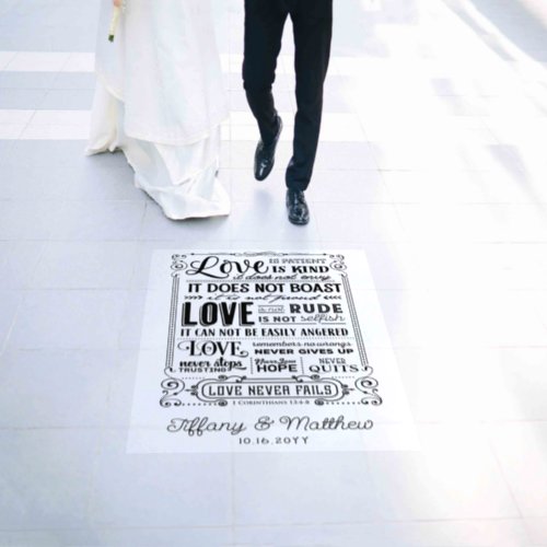 Love is Patient 1 Corinthians 13 Wedding Aisle Floor Decals