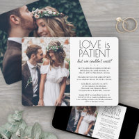 Love is Patient 2 Photo Wedding Elopement Party
