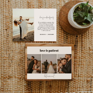 Love is Patient 4 Photo Wedding Elopement Announce Announcement