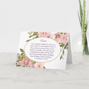 Love is Patient and Kind Floral All Occasion Card