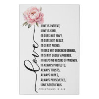 Love is Patient, Bible Verse Wall Art