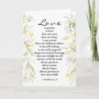 Love is Patient Bible Wedding Congratulations