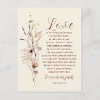 Love is Patient Bible Wedding Congratulations 