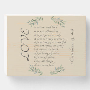 Love is patient box sign
