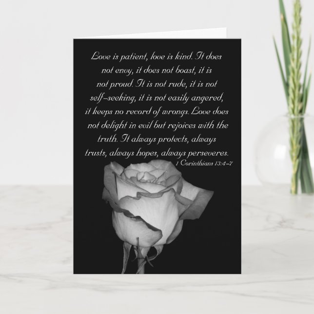 Love is patient... card (Front)