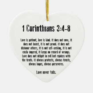Love is Patient Ceramic Ornament