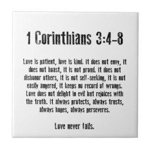 Love is Patient Ceramic Tile