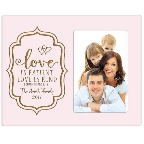 Love Is Patient Charming Pink Picture Frame